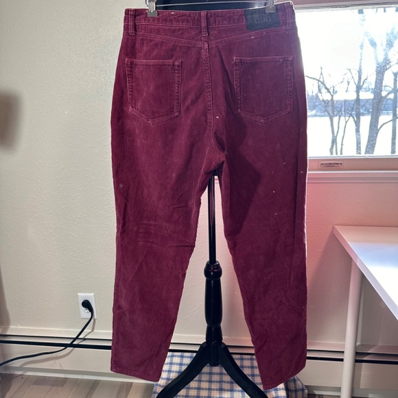 BDG Corduroy Pants Womens Size 30 Maroon High Rise Mom Pants - Picture 7 of 8